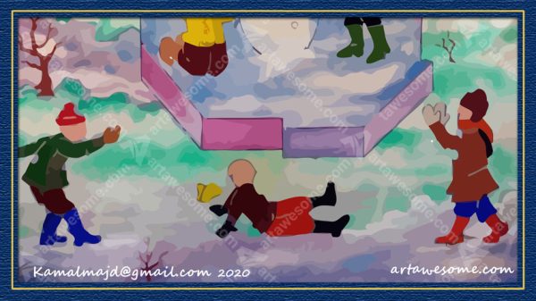 Children in the snow - Image 6
